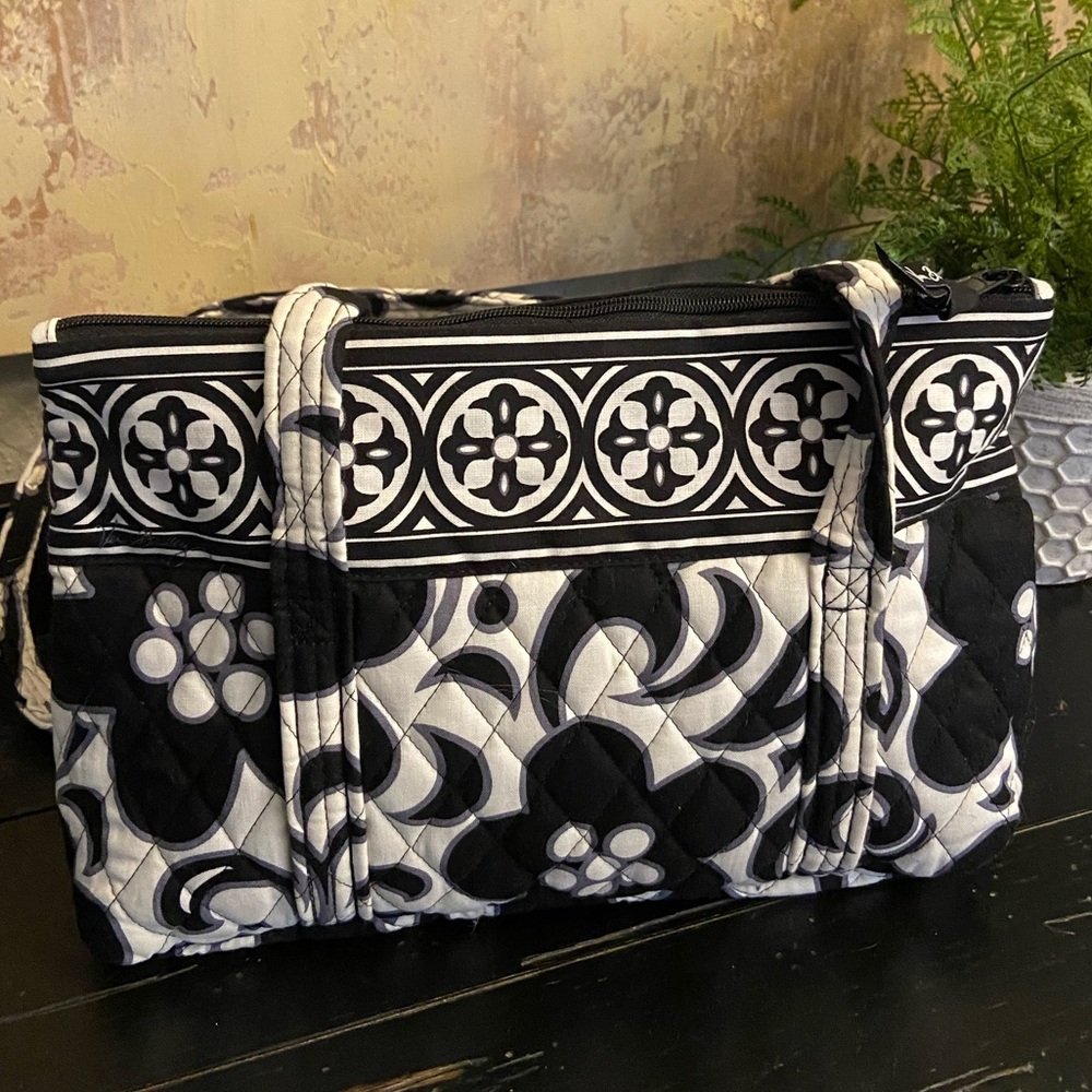Vera Bradley, Black and White, Small Tote